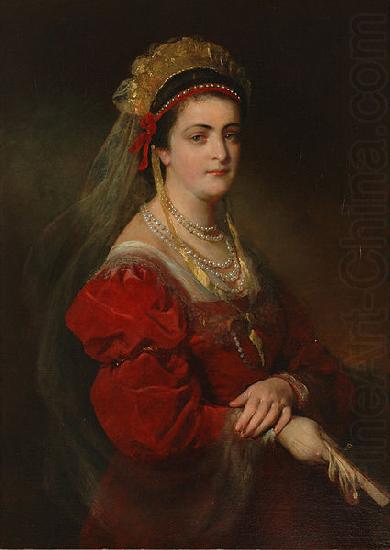 Friedrich von Amerling Portrait of Marie Paterno china oil painting image